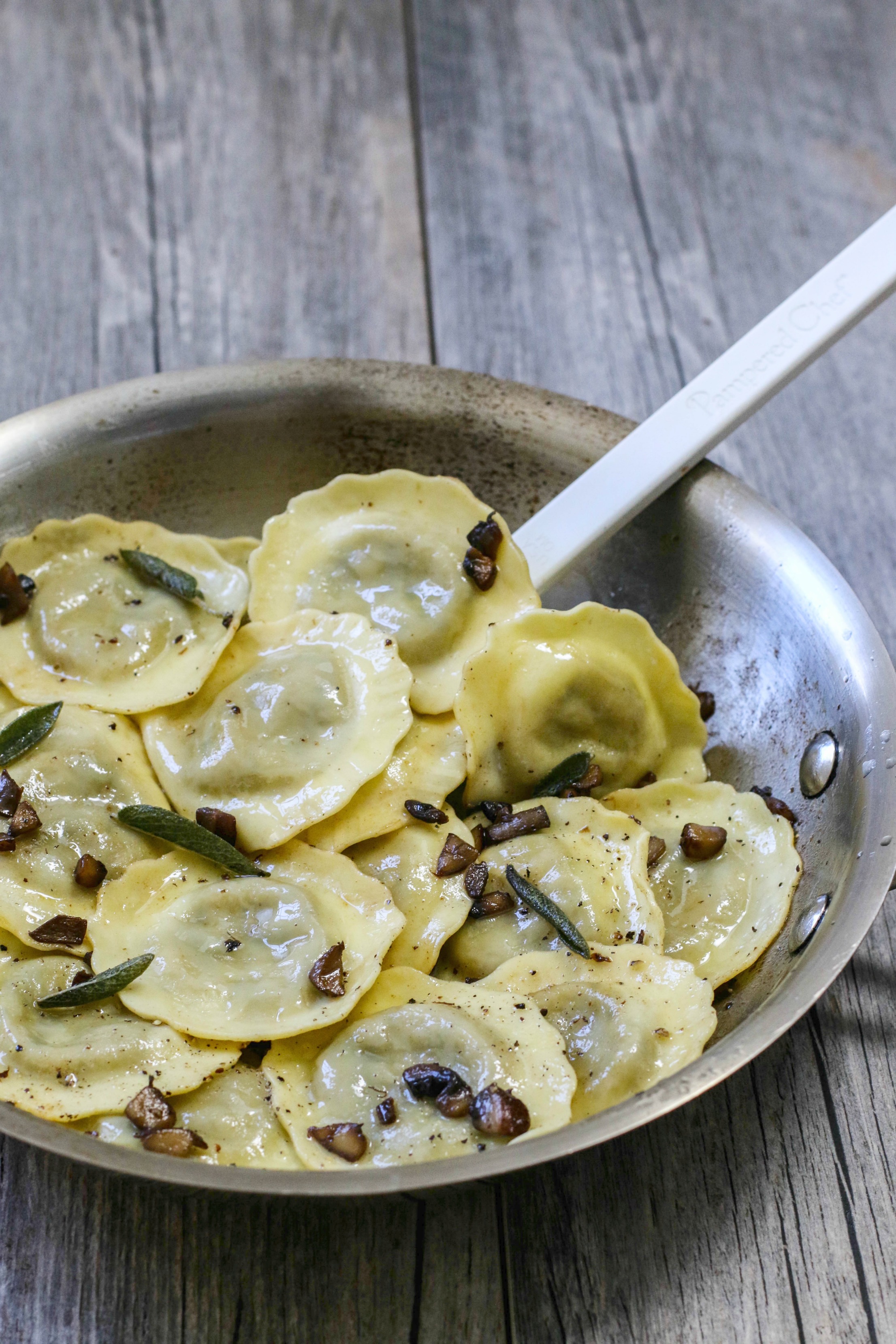 10-Minute Mushroom Ravioli In Brown Butter + Sage Sauce | Killing Thyme