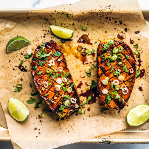 Chili + Honey Roasted Sweet Potatoes With Lime Juice - Killing Thyme