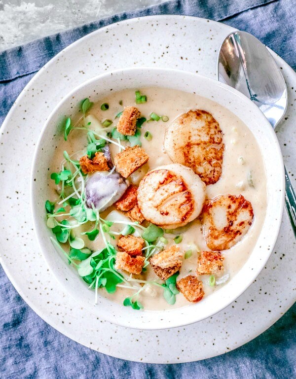 Smokey Seared Scallop Chowder | Killing Thyme