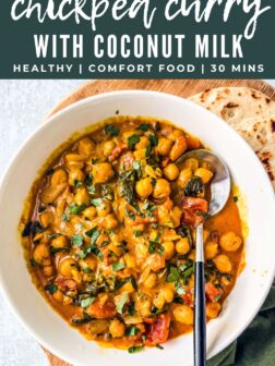 Chickpea curry with coconut milk pin