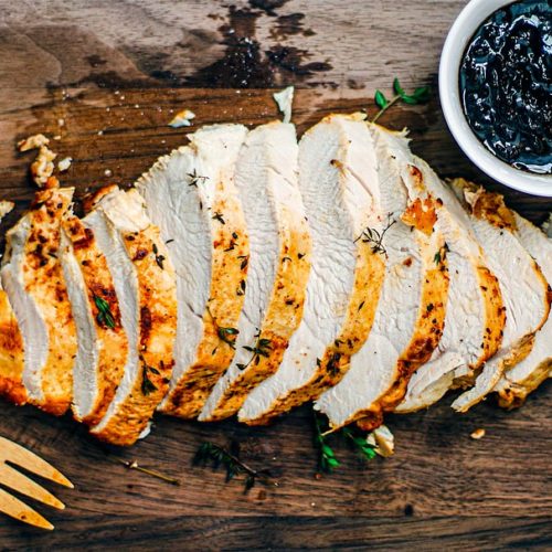 Roast Turkey Breast With Cranberry Balsamic Glaze {Brined Turkey ...