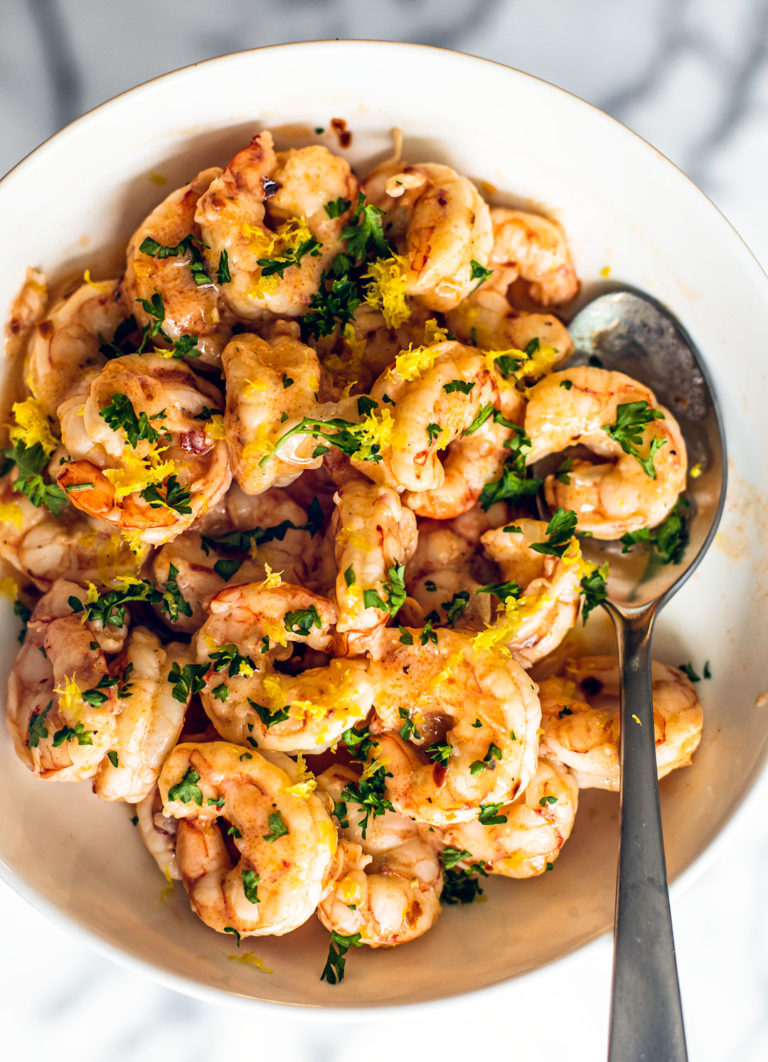 Lemon Garlic Butter Shrimp With Chilies Killing Thyme