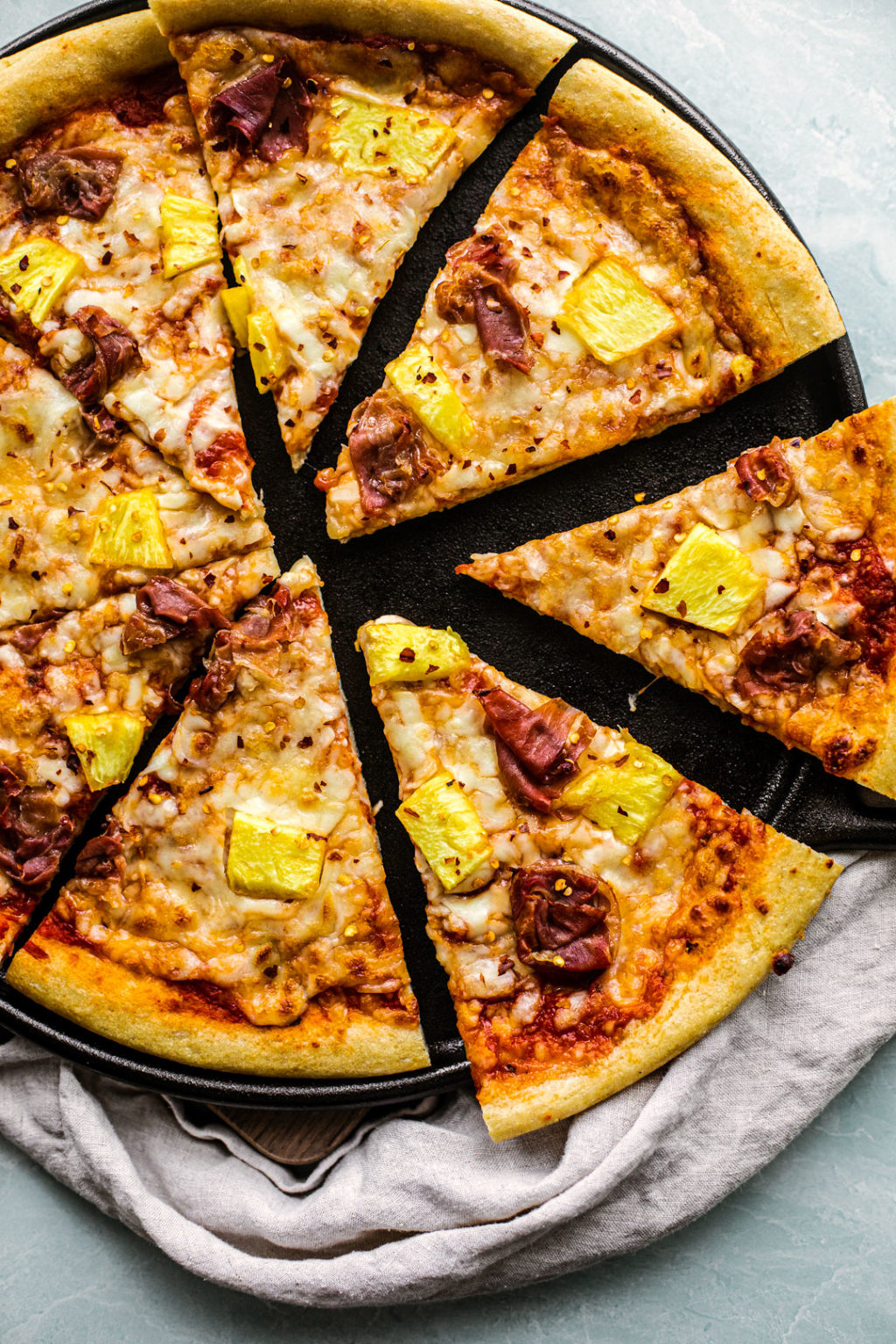 Hawaiian Pizza with Crispy Prosciutto - Killing Thyme
