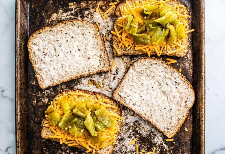 Roasted Hatch Chile Grilled Cheese - Killing Thyme