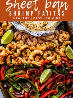 Sheet pan shrimp fajitas PIN