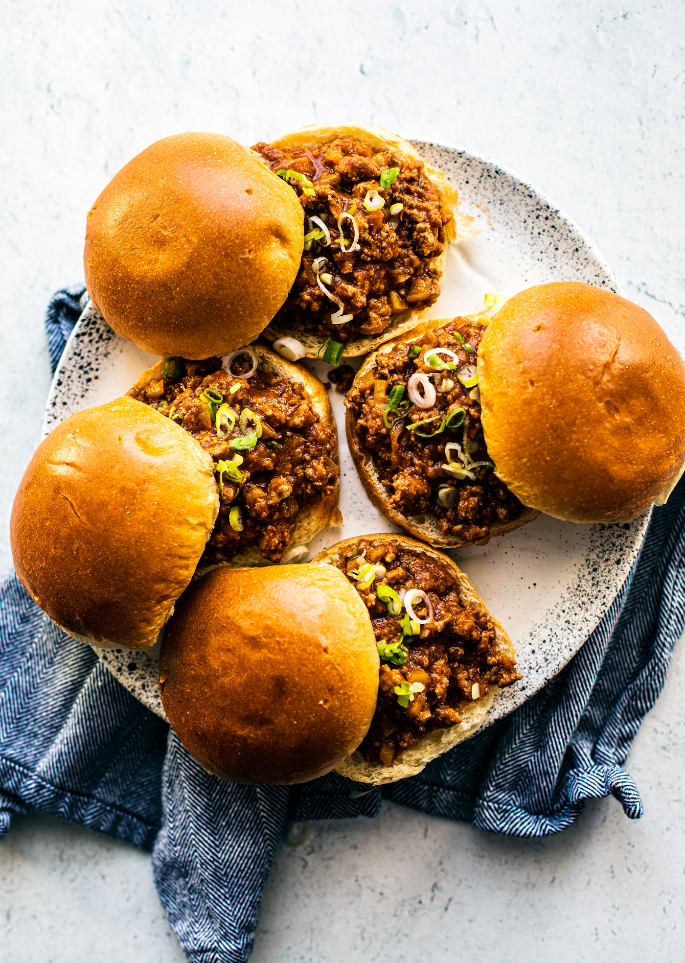 Sloppy Joes on a serving platter.