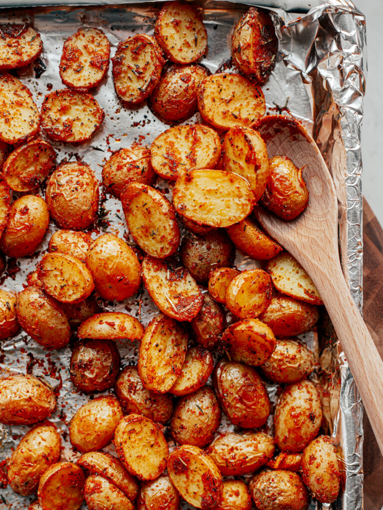 Crispy Roasted Mini Potatoes - Killing Thyme