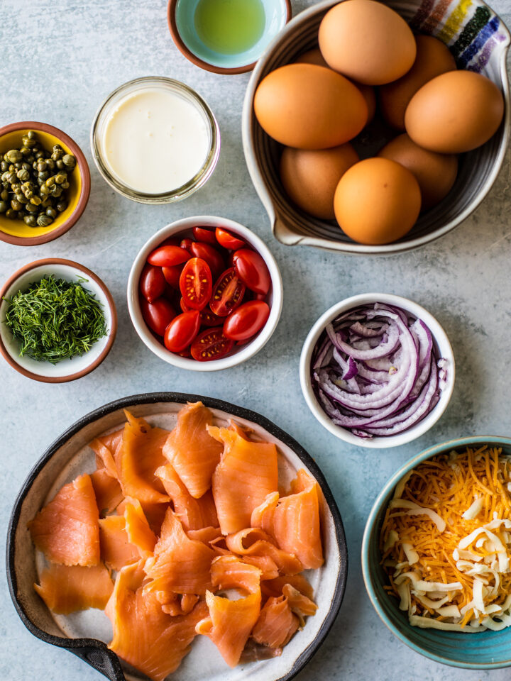 Crustless Quiche With Smoked Salmon - Killing Thyme