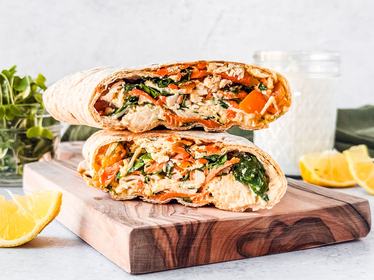 Healthy Chicken Caesar Lavash Wrap