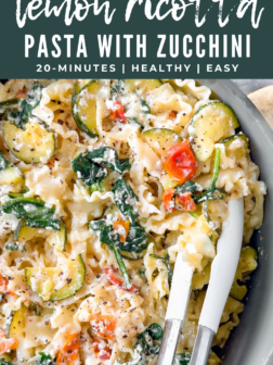 Lemon Ricotta Pasta With Zucchini Pin