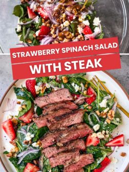 Strawberry Spinach Salad With Steak PIN